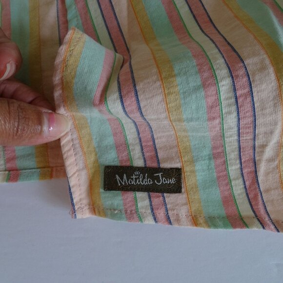 Matilda Jane No Baggage Pastel Striped Maxi Dress Women Size S Easter Spring - Picture 13 of 15